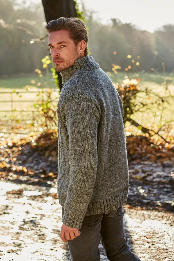Men's Shetland Button Sweater
