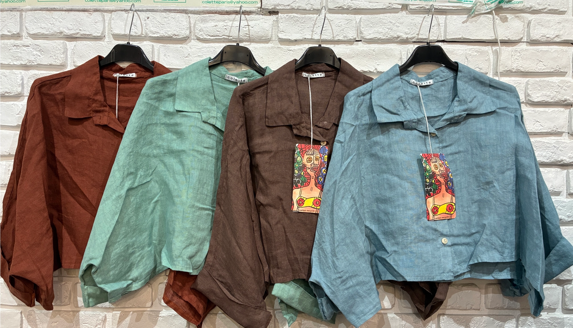 100% Linen Crop Tops