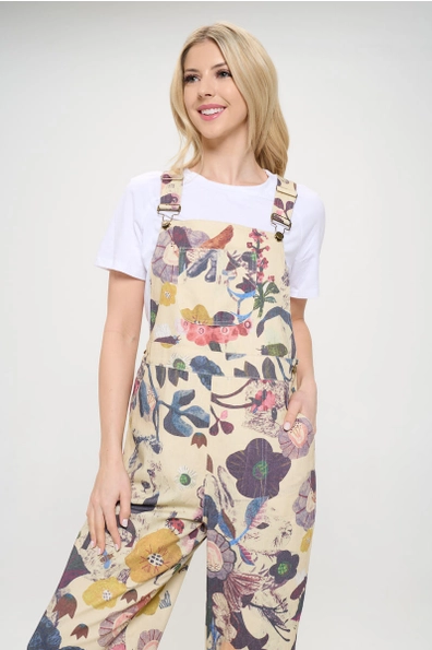Botanical Print Overalls