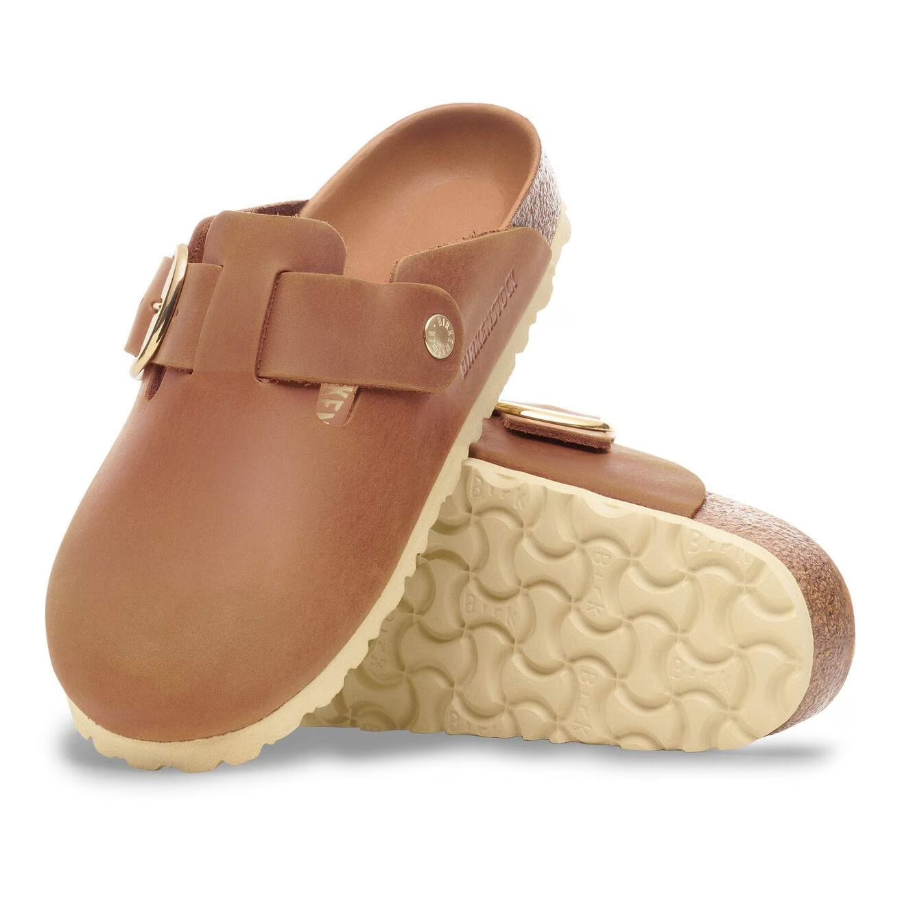 Boston Big Buckle Oiled Leather Clog