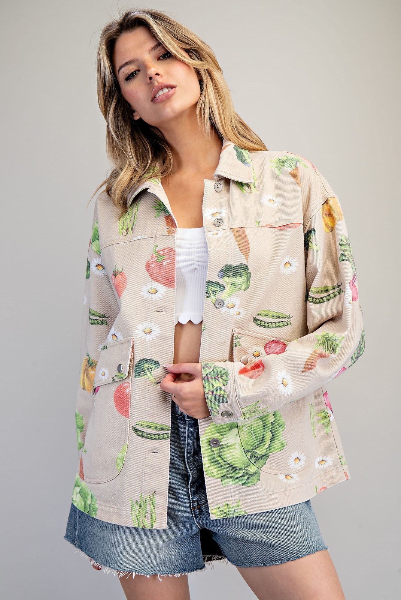 Mineral Washed Garden Inspired Jacket