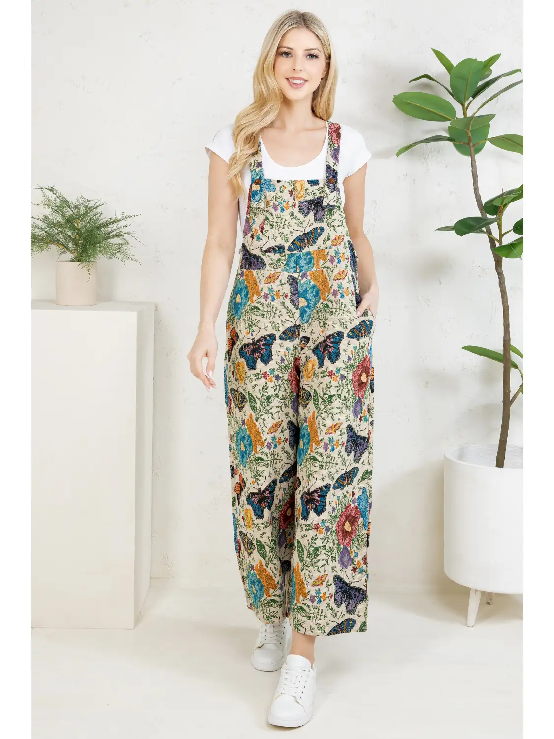 Floral Butterfly Overall