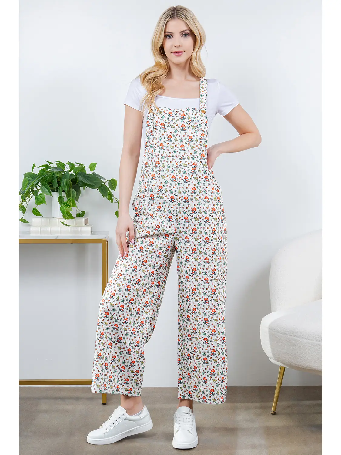 Mushroom Print Overall