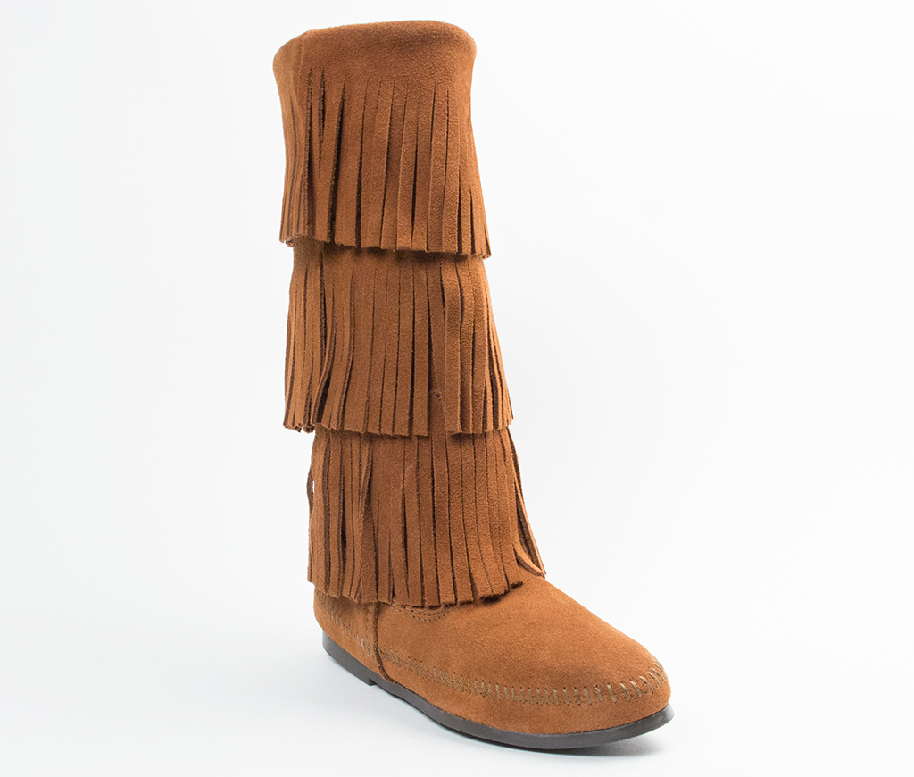 Calf Hi 3-Layer Fringe Boot