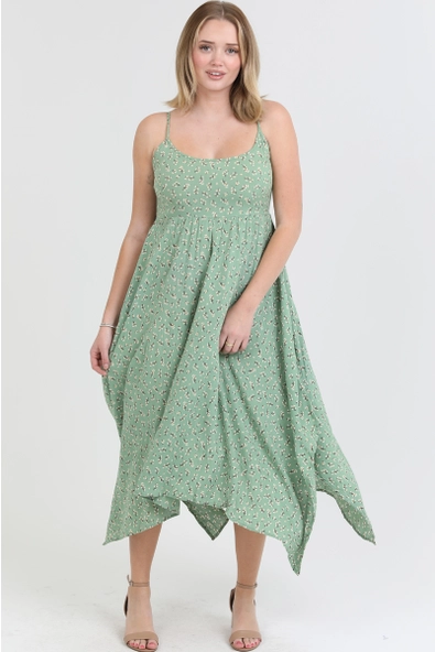 Spaghetti Strap Floral Dress