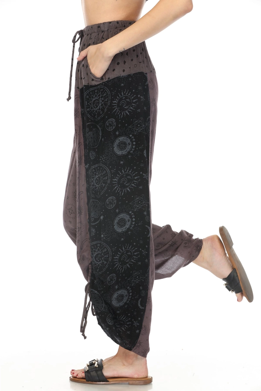 Celestial Patchwork Drawstring Pants
