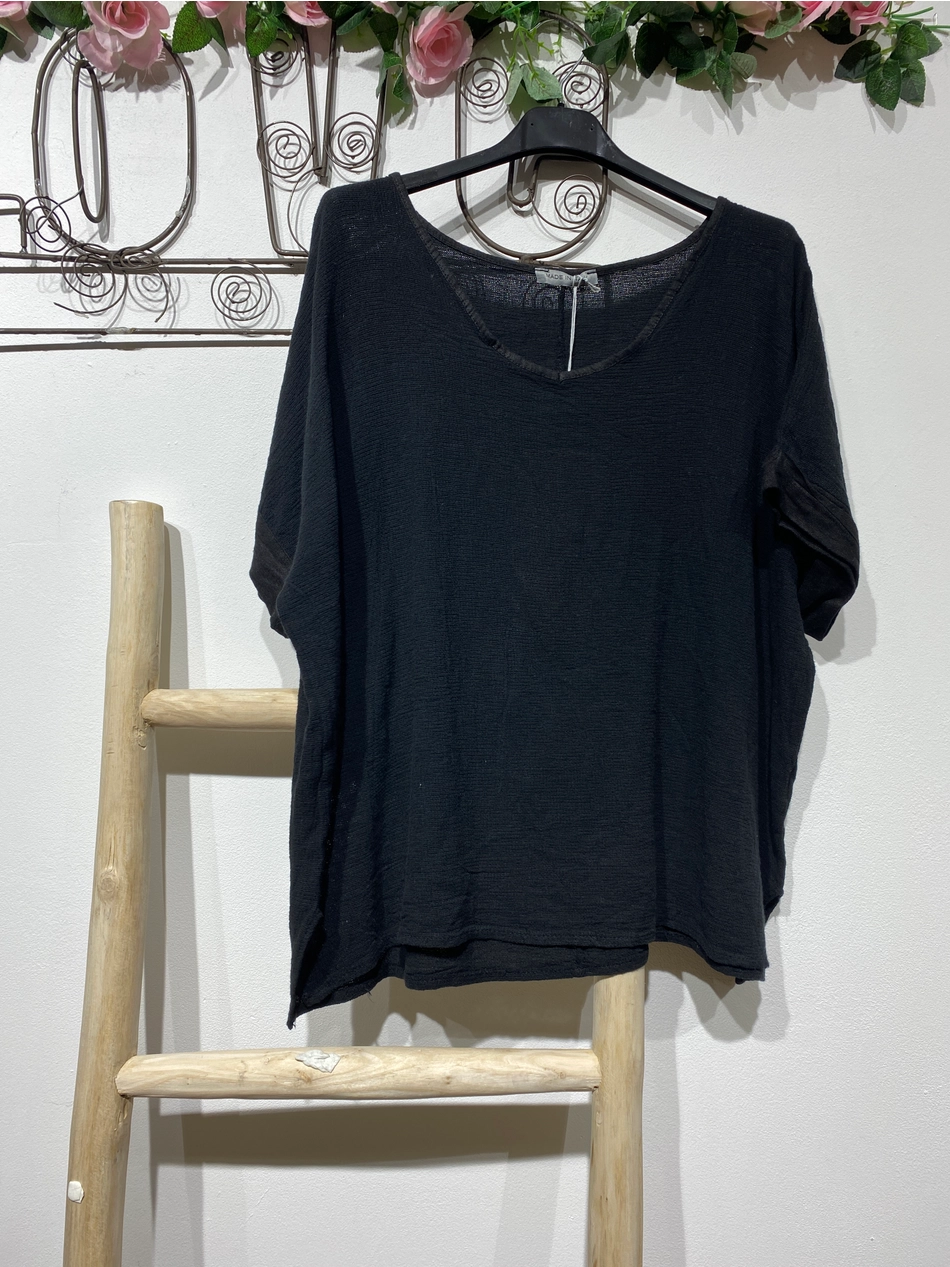 Short Sleeve Blouse-100% Linen