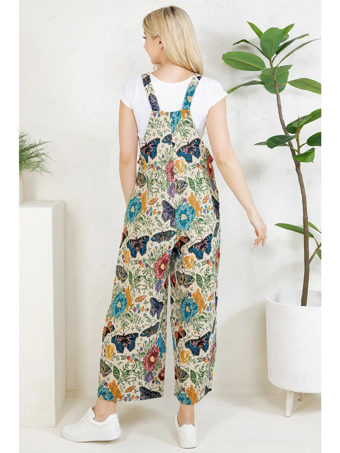 Floral Butterfly Overall