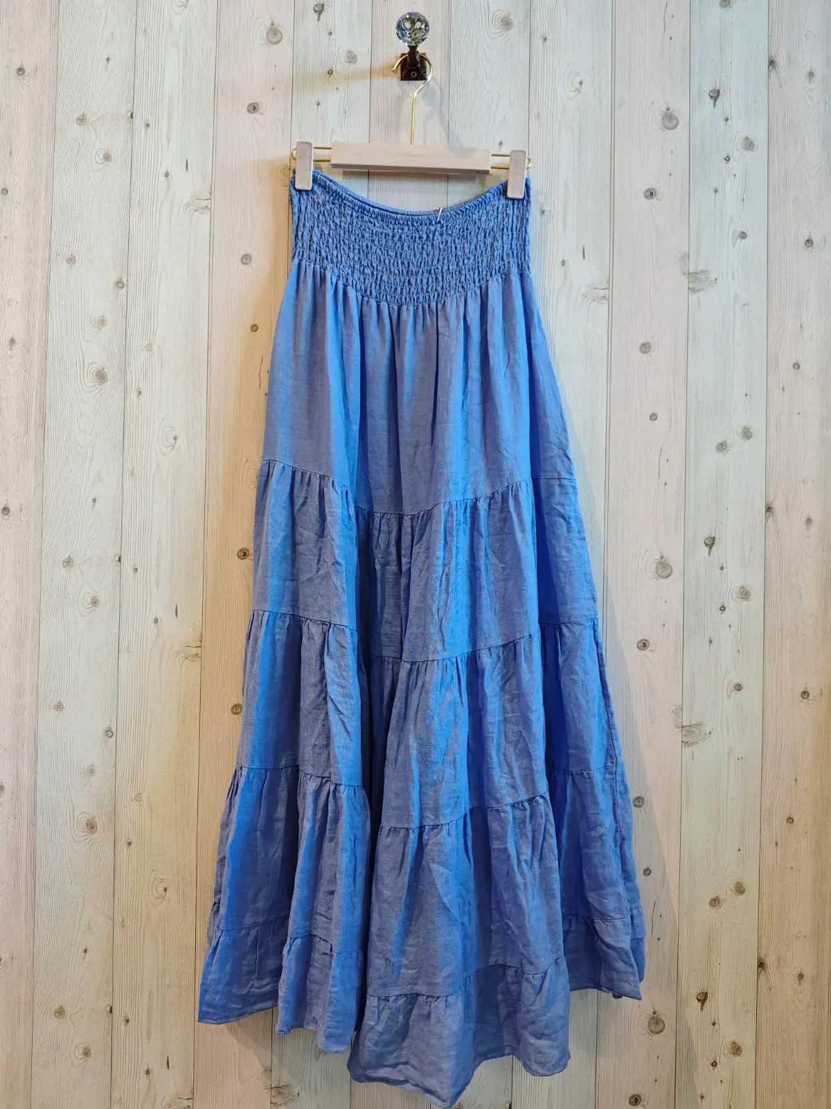 Linen Tiered Skirt