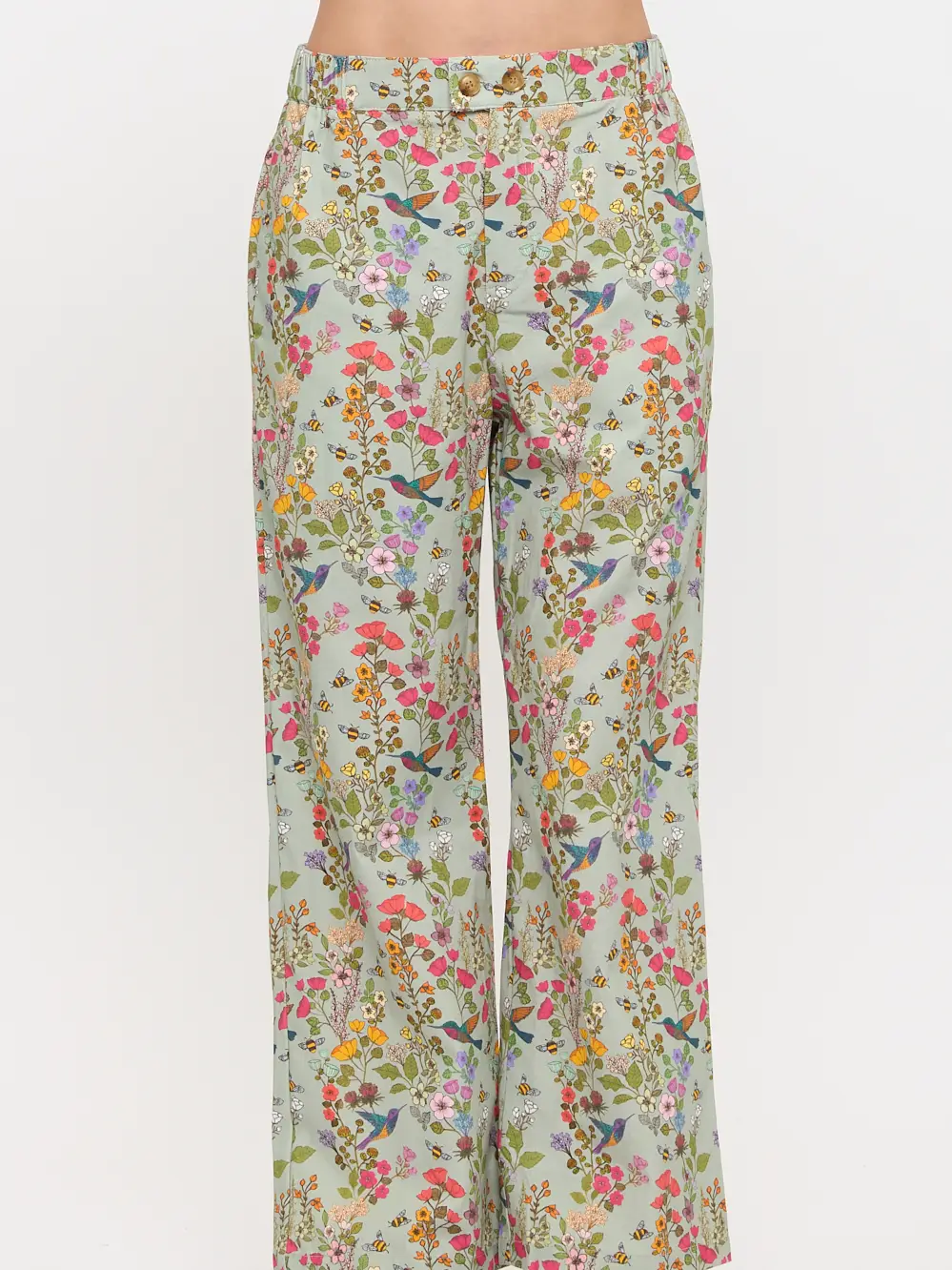 Hummingbird Floral Print Pant