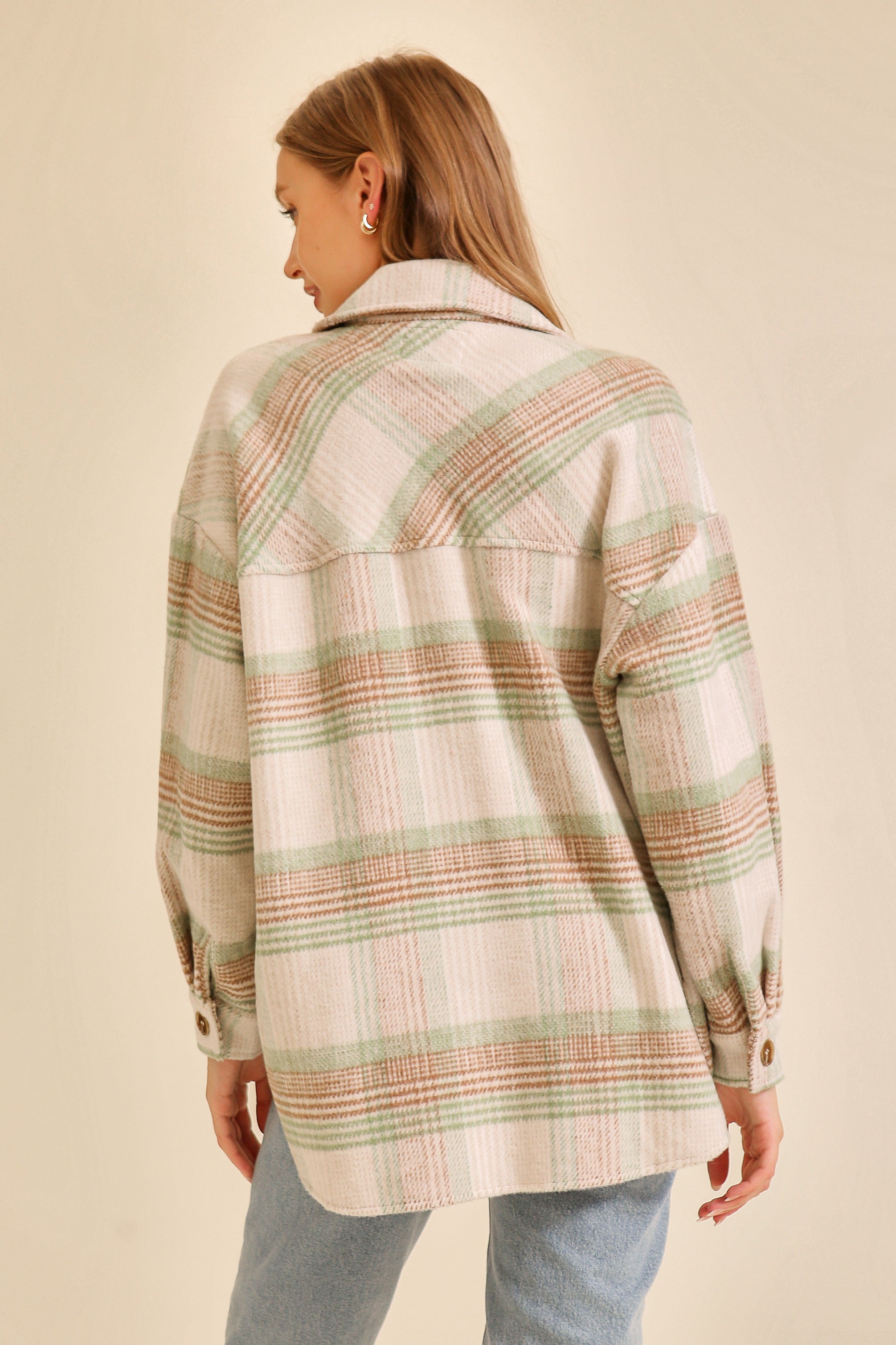 Plaid Print Shacket