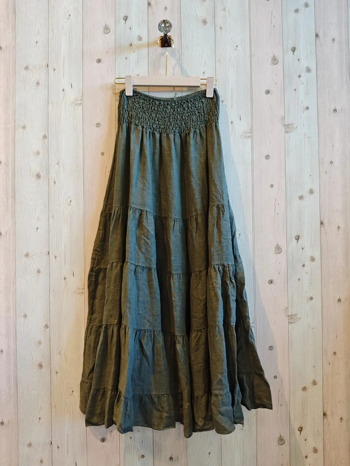 Linen Tiered Skirt