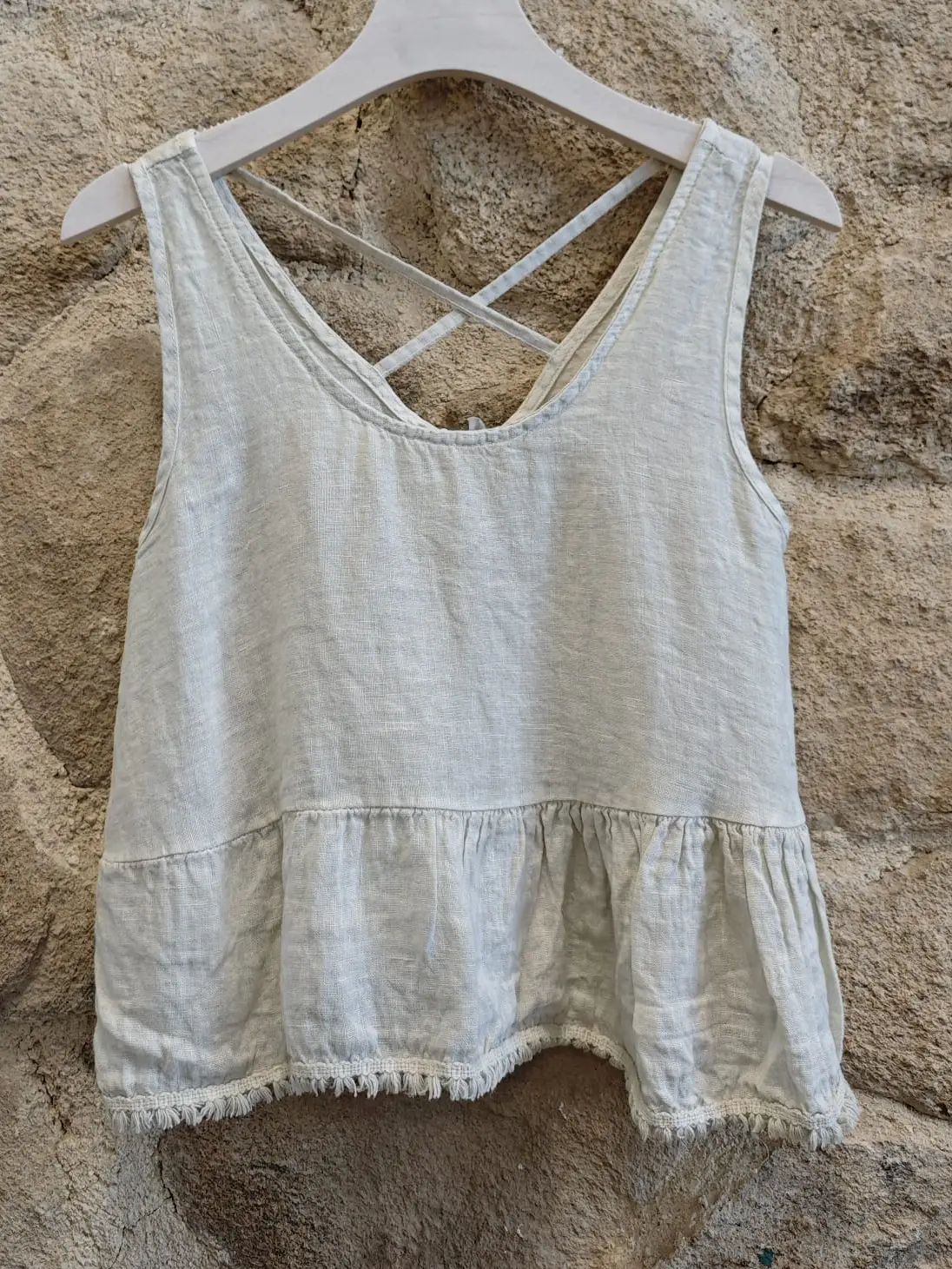 100% Linen Backstrap T-Shirt