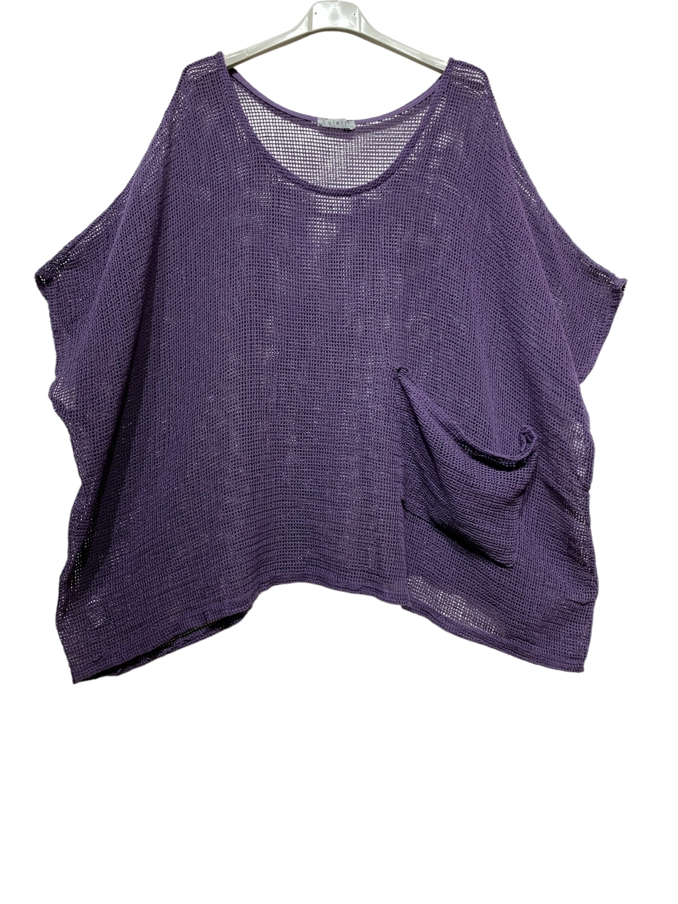 Cotton Mesh Tunic Top