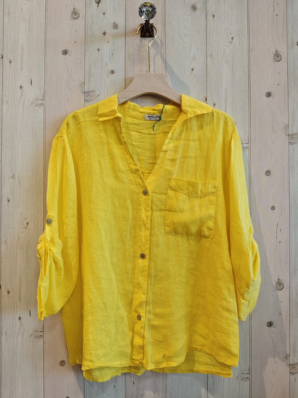 One Pocket Linen Tops