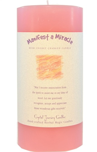 Pillar 3x6 Candle-Manifest a Miracle