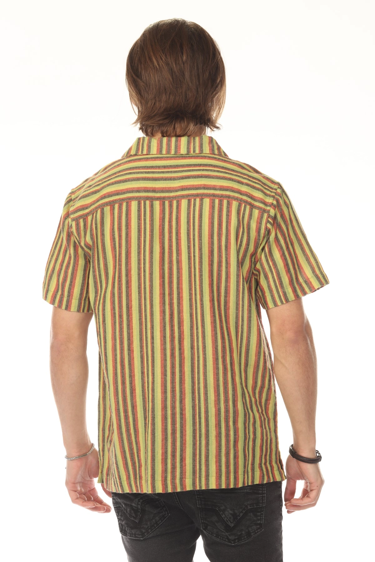 Men's Rasta Stripe Camp Shirt