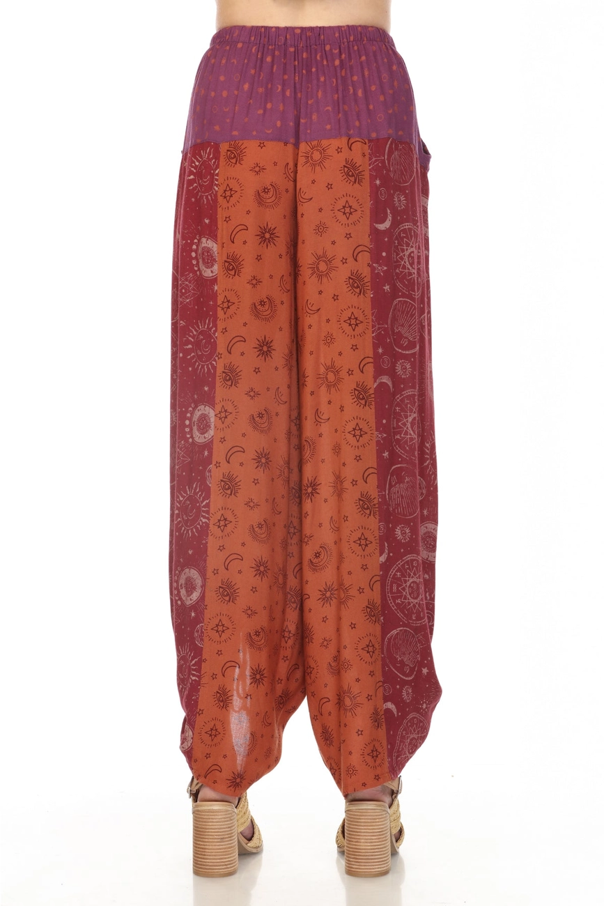 Celestial Patchwork Drawstring Pants