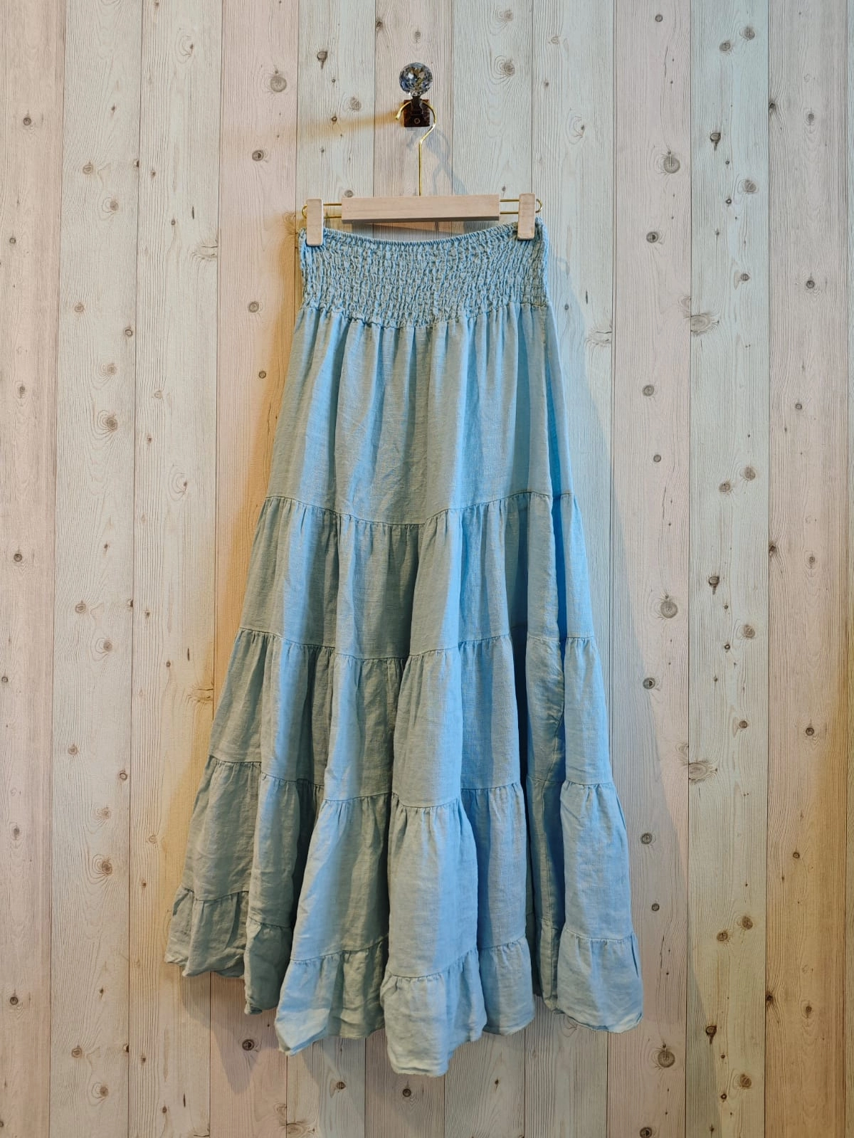 Linen Tiered Skirt
