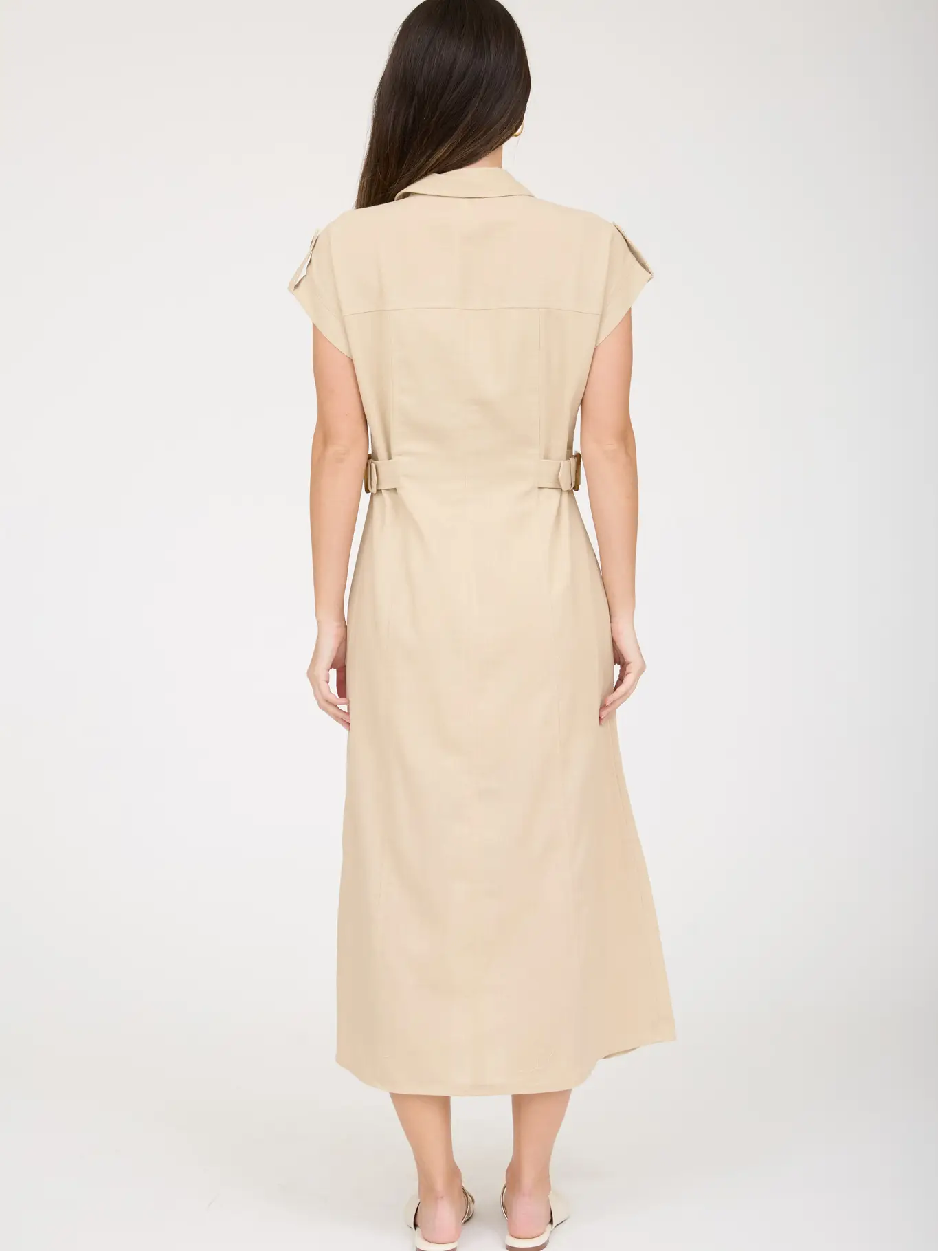 Linen Midi Skirt Dress