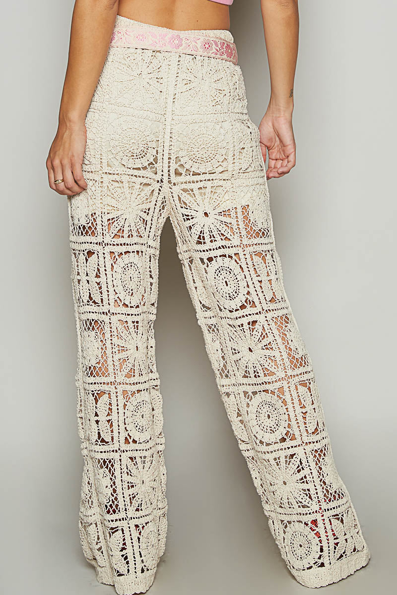 Straight Leg Crochet Pants