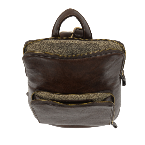 Julia Mini Backpack-Dark Oak