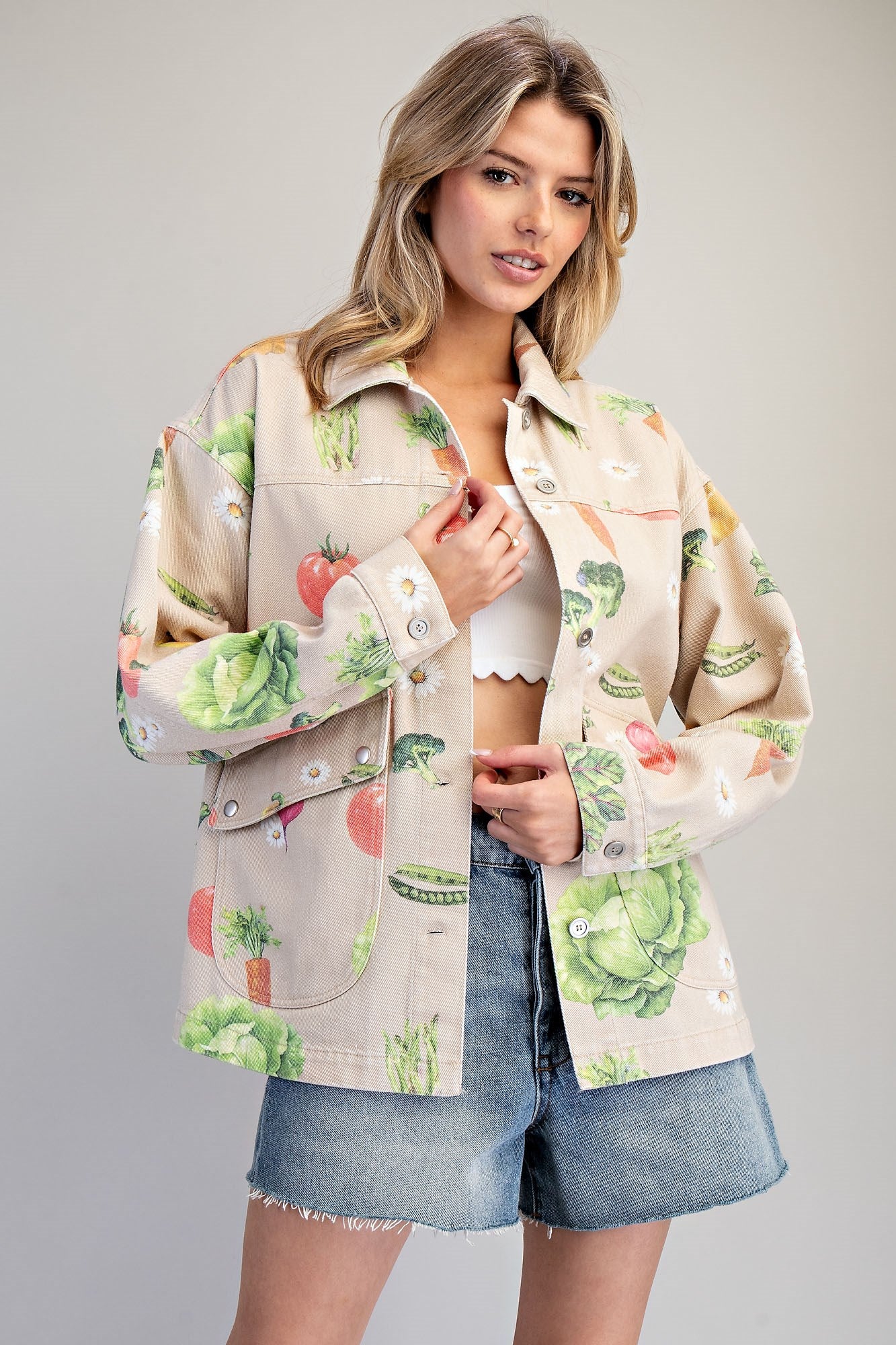 Mineral Washed Garden Inspired Jacket