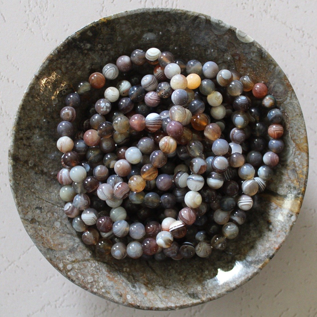 8mm Botswana Agate Stretch Bracelet