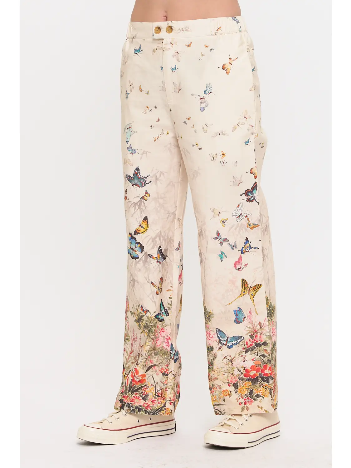 Butterfly Floral Print Pant