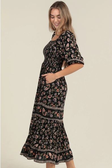 Smock Floral Dress