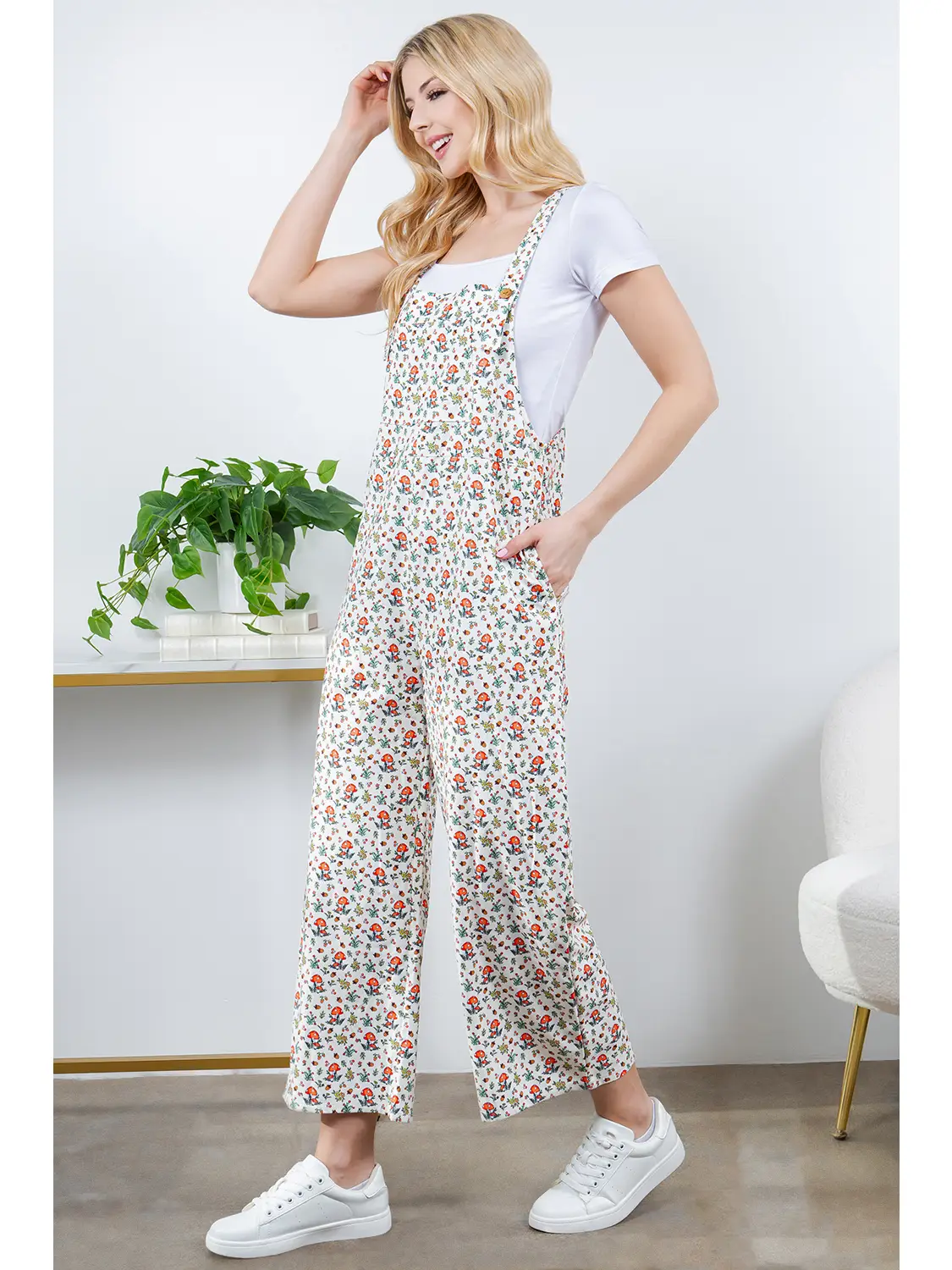 Mushroom Print Overall