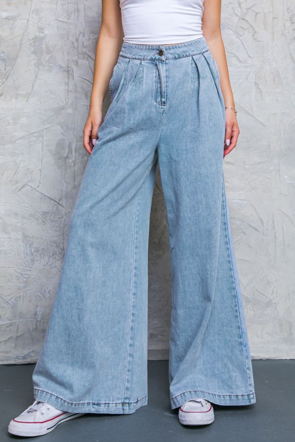 Wide Relaxed Acid Denim Jeans
