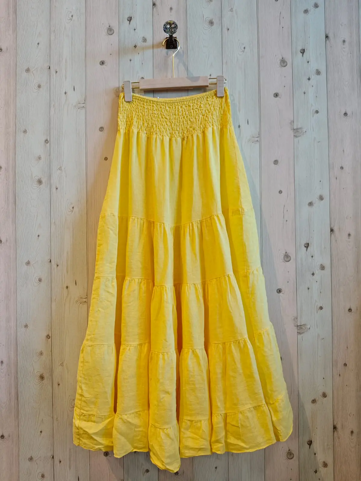 Linen Tiered Skirt