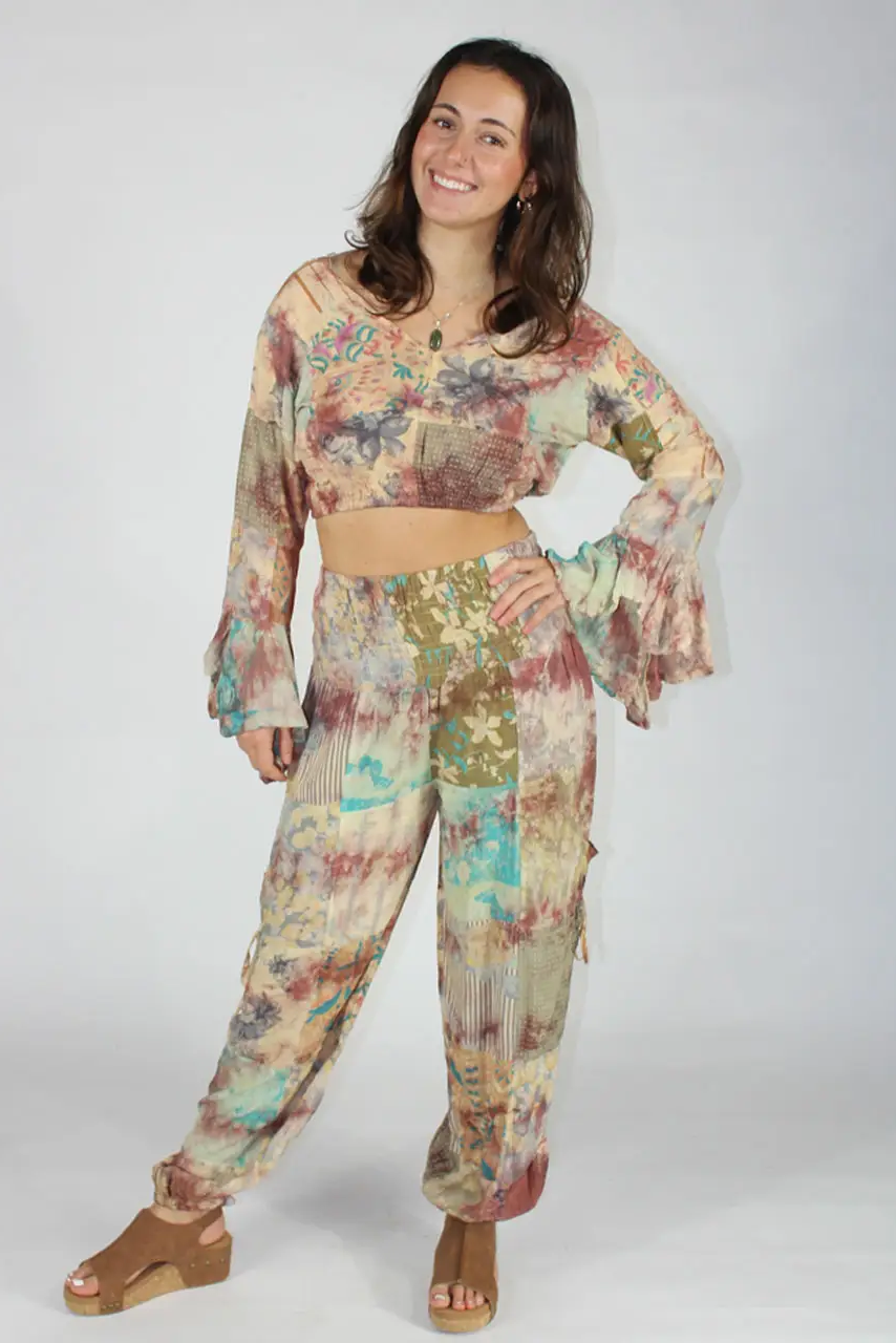 Patchwork Harem Pants