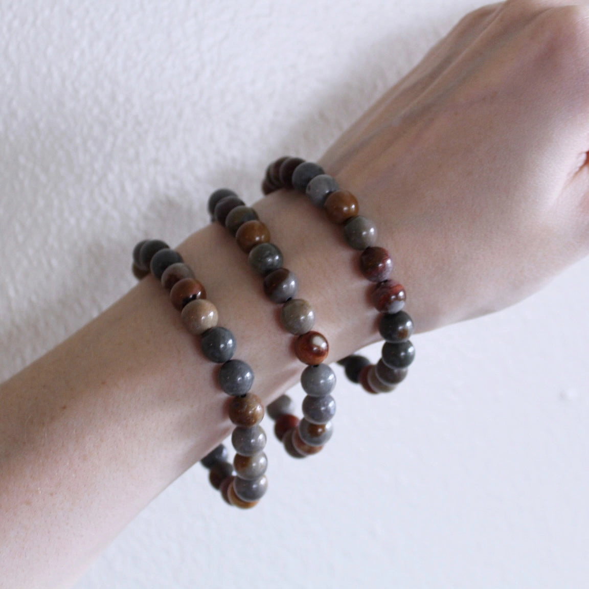 8mm Polychrome Jasper Stretch Bracelet