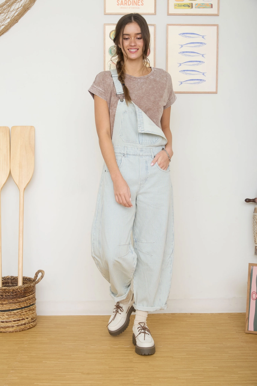 Washed Short Sleeve Boxy Knit Top