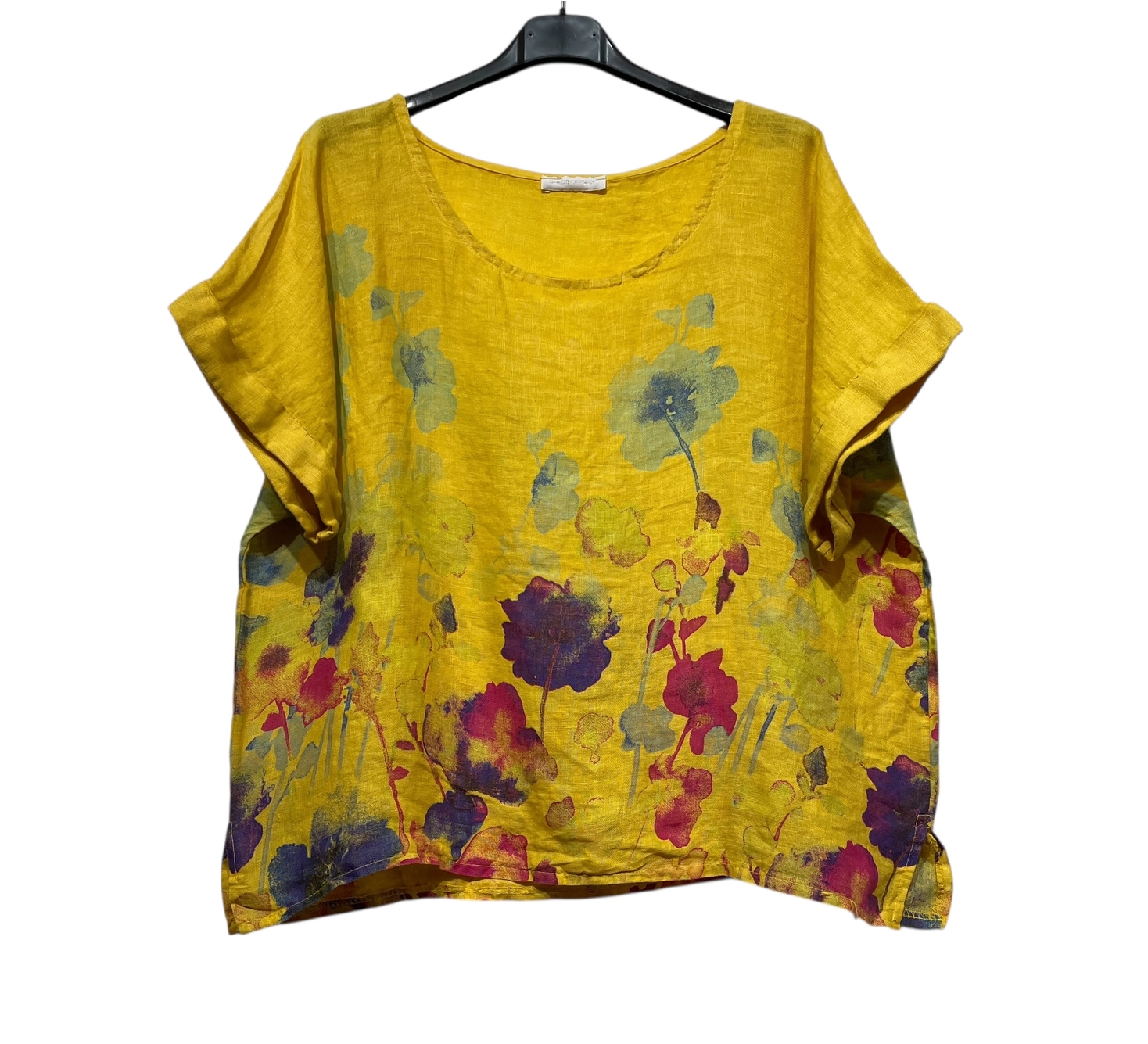 Floral Print Linen Top