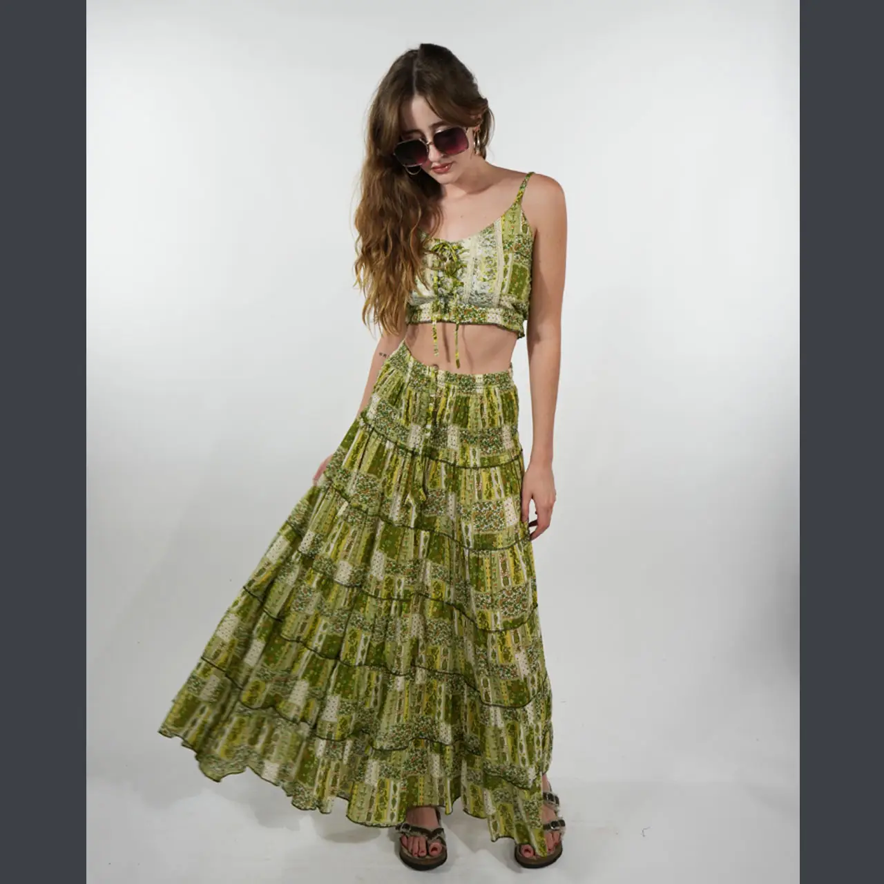 Flower Maxi Skirt