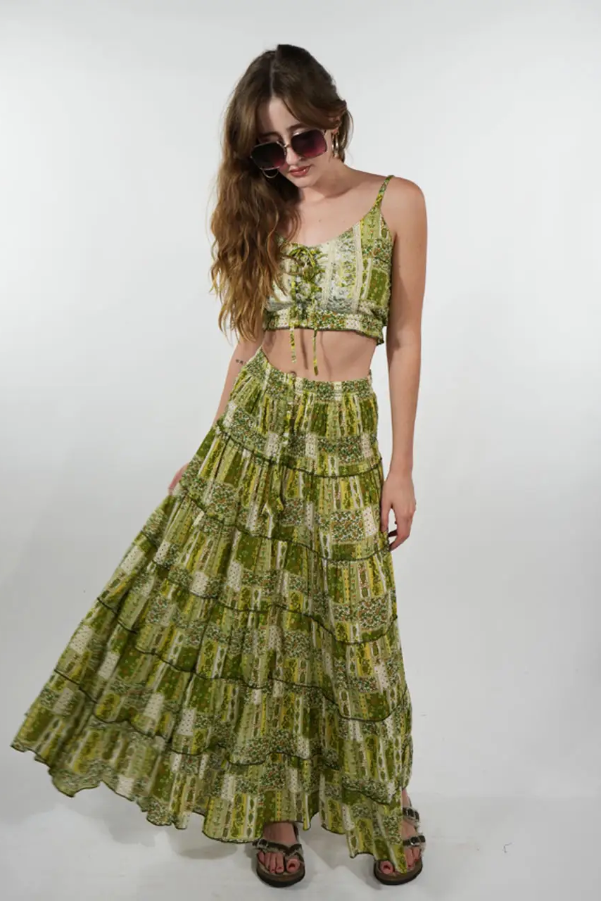 Flower Maxi Skirt
