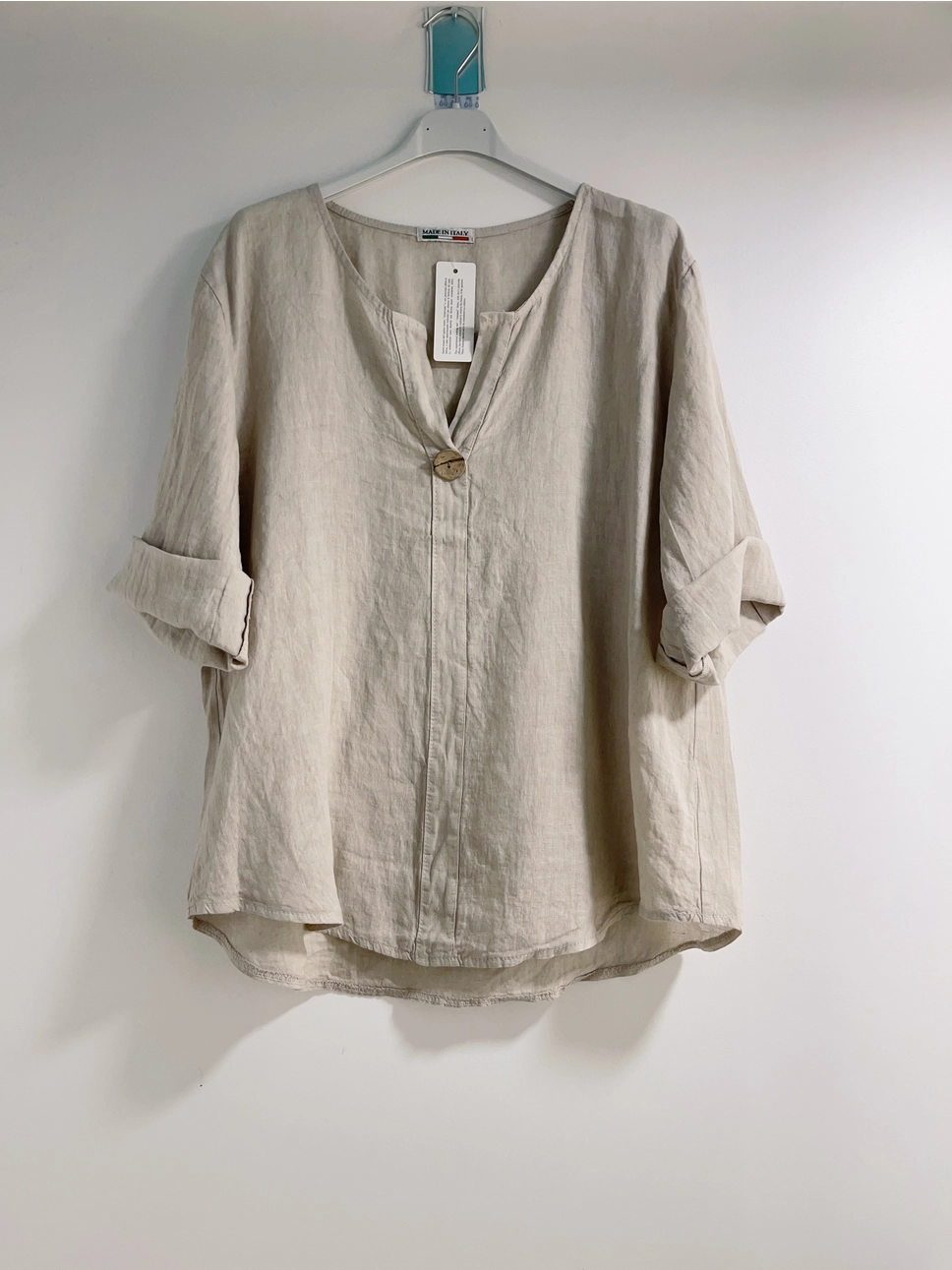 Linen Top-Beige