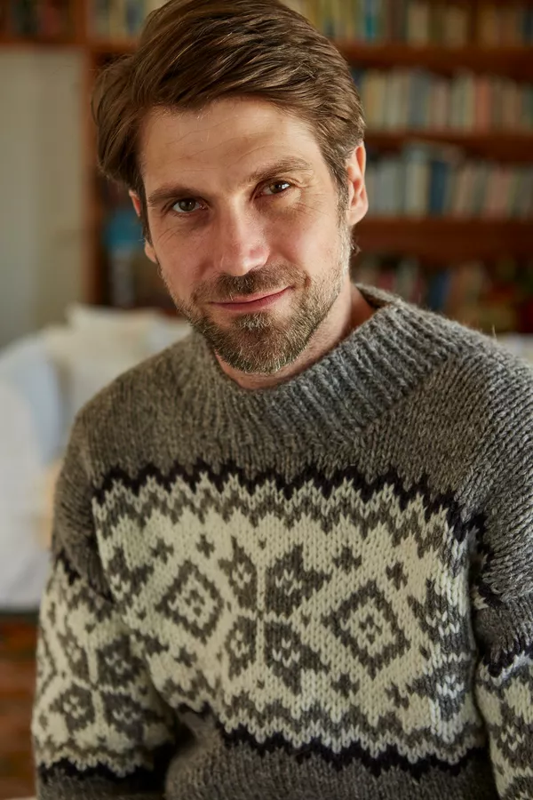 Men's Yukon Snowflake Wool Sweater