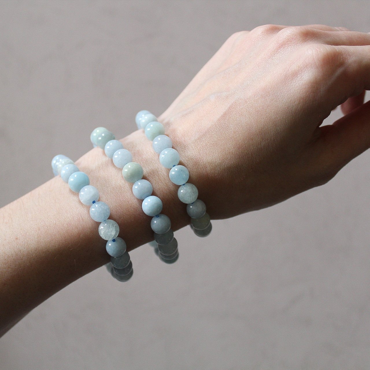 8mm Aquamarine Stretch Bracelet