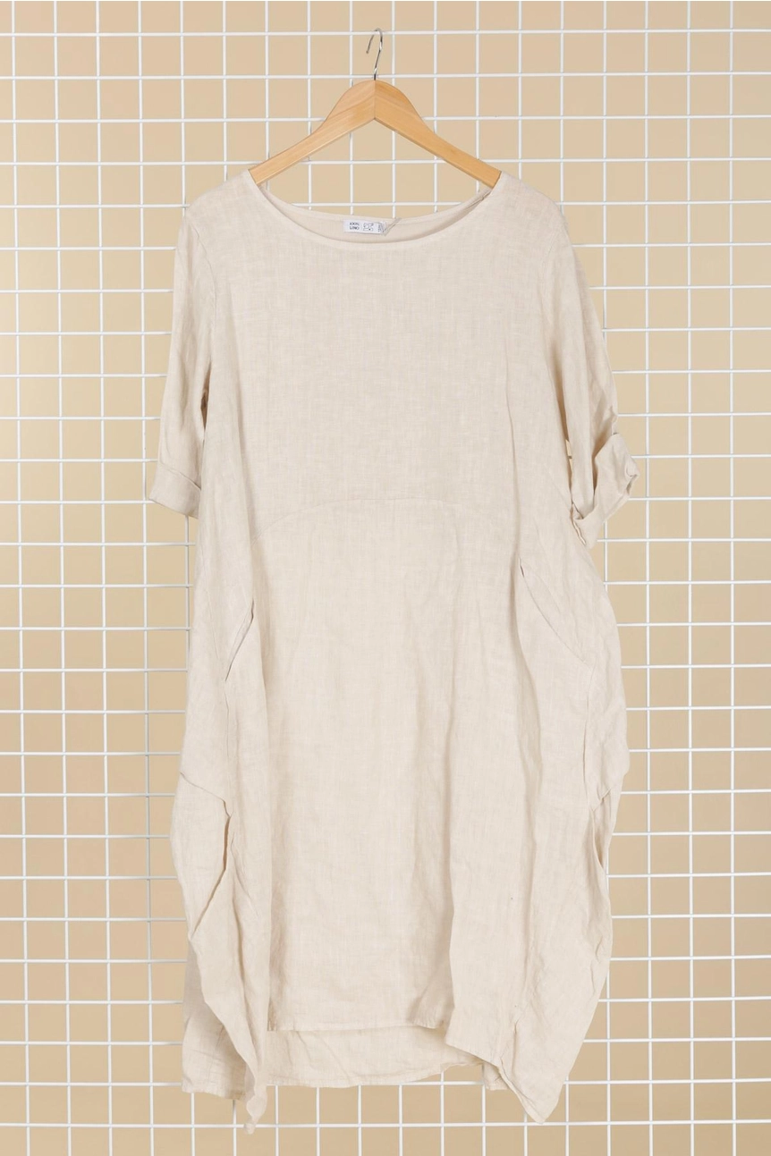Linen Dress with Pocket
