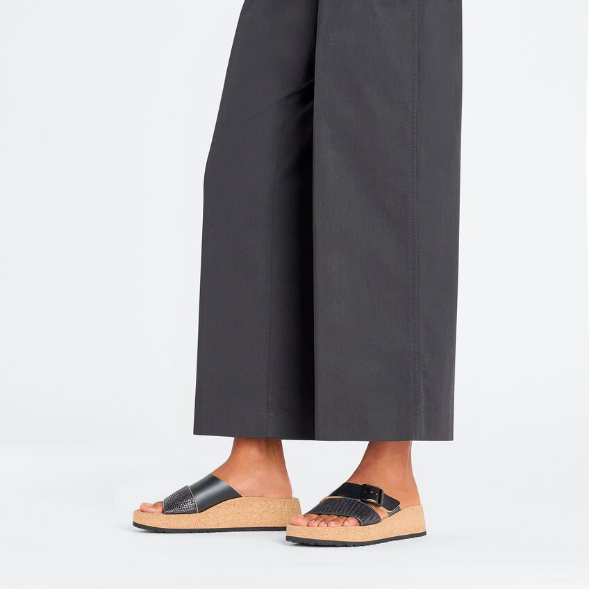 Almina Papillio Leather Raffia Sandal