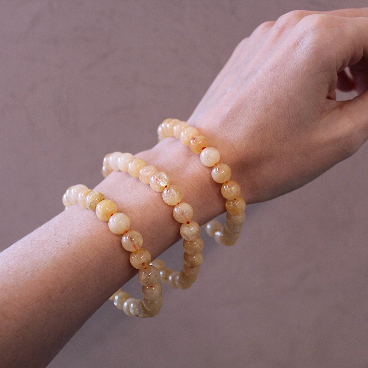 8mm Citrine Stretch Bracelet