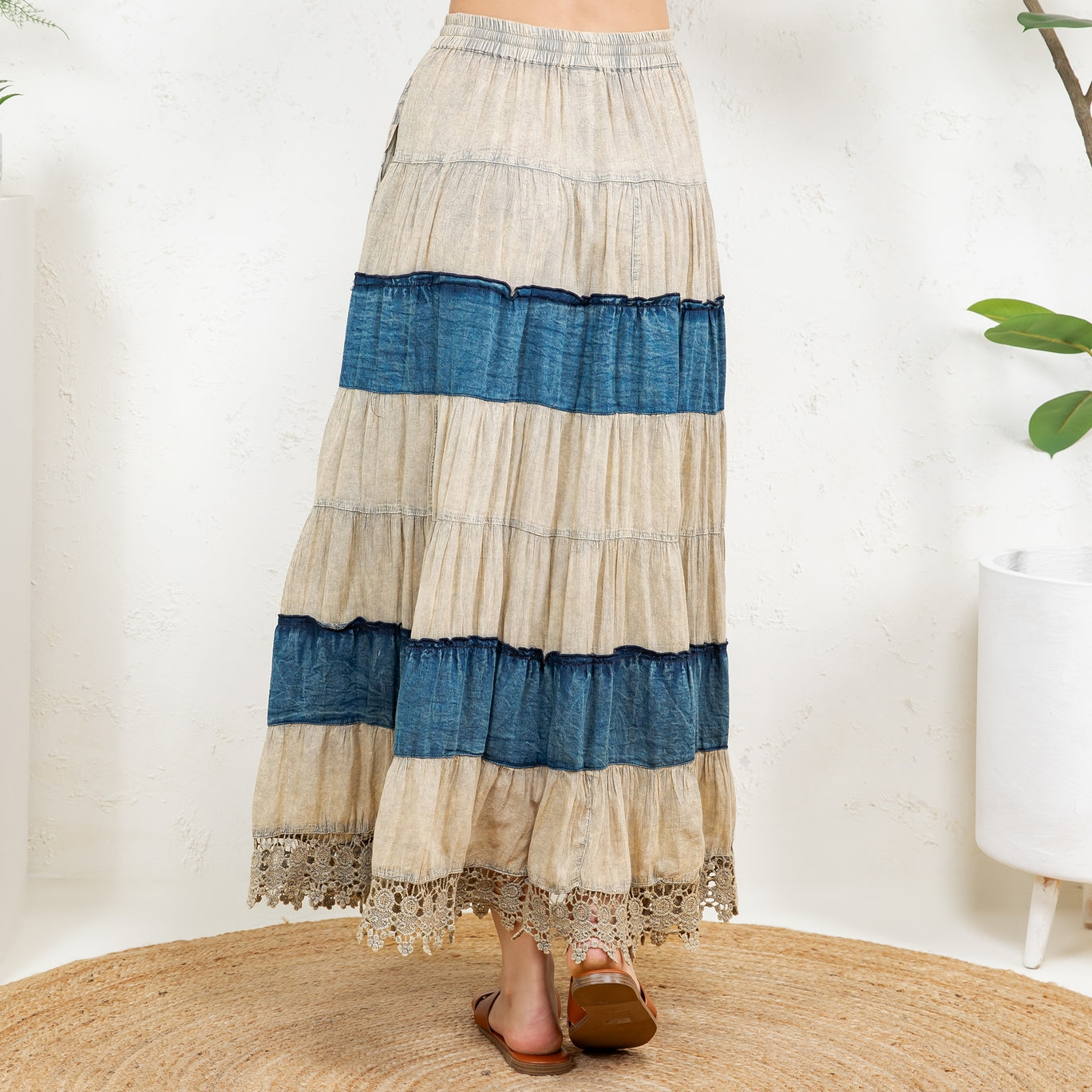Boho Patchwork Long Skirt