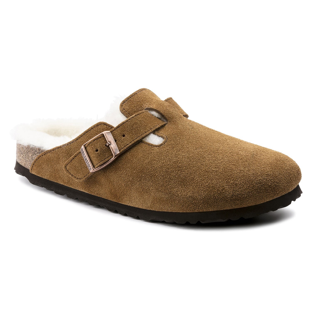 Boston Suede Shearling Clog