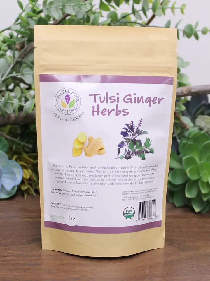 Tulsi Ginger Loose Organic Herb 2 oz