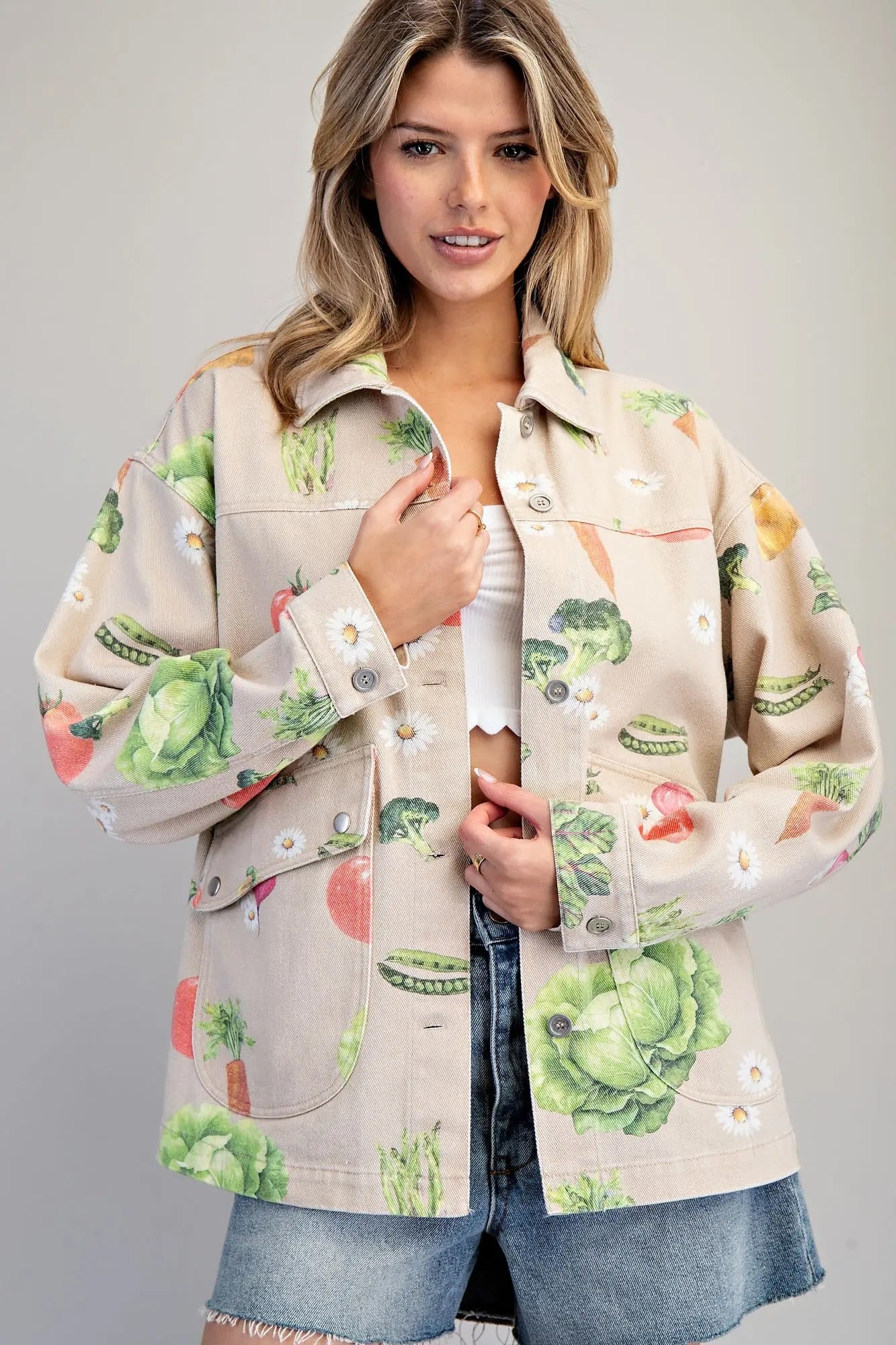 Mineral Washed Garden Inspired Jacket