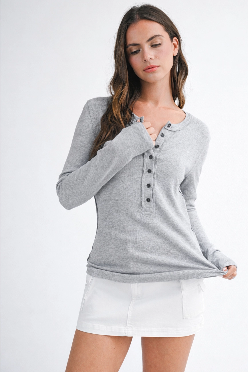 Henley Long Sleeve Top